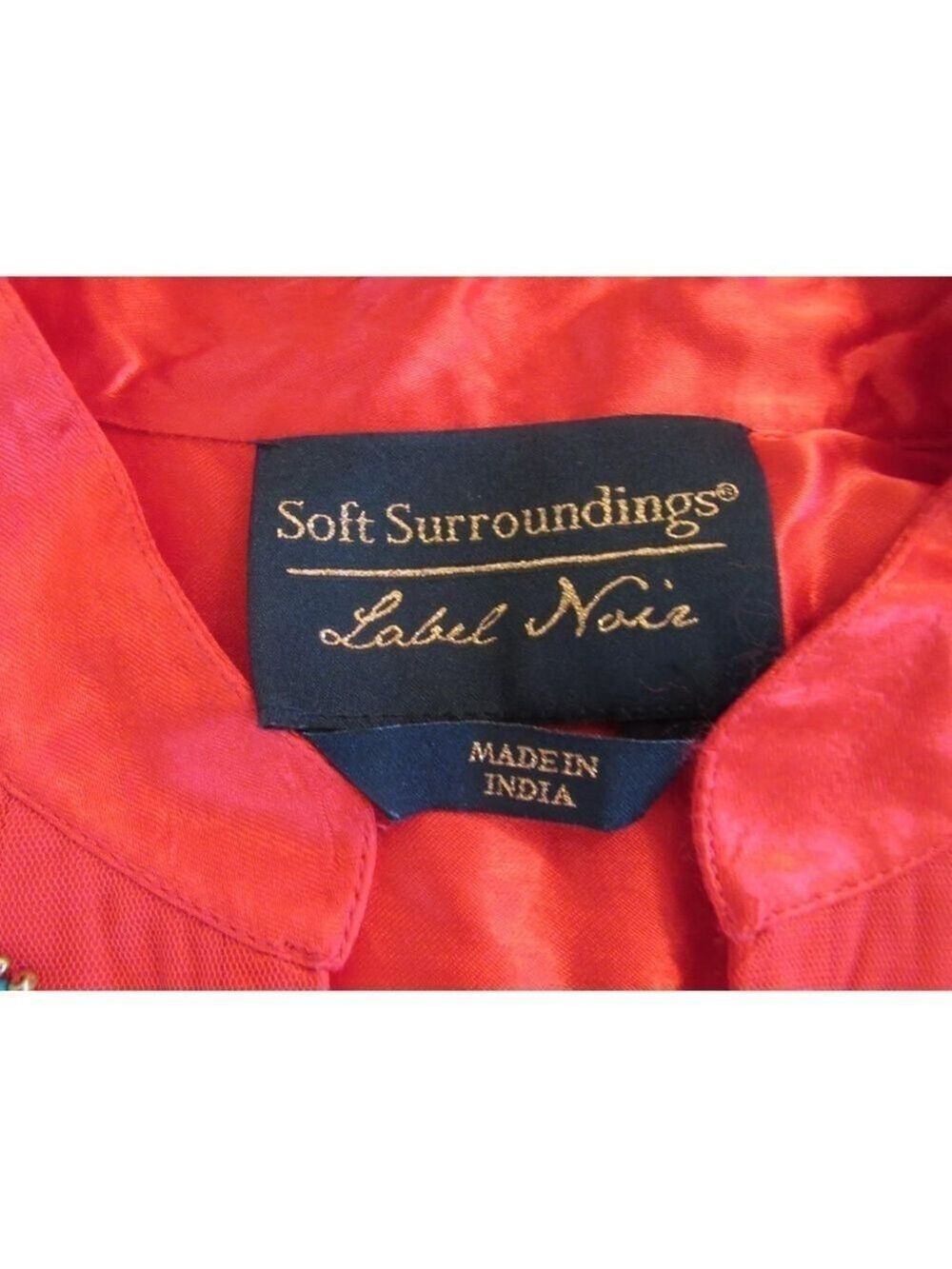 Soft Surroundings Label Noir Casablanca Red Beaded Hippie Tunic Size Lar… - Picture 10 of 11